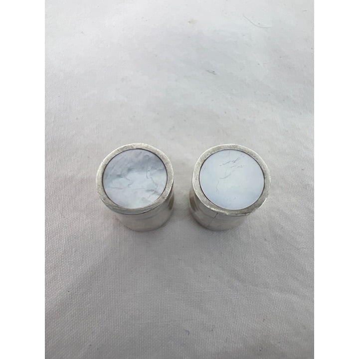 Sterling Silver Solid Mother of Pearl Handmade Plugs Gauges Size 00g Pearlescent