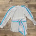 Chloe silk champagne belted blouse