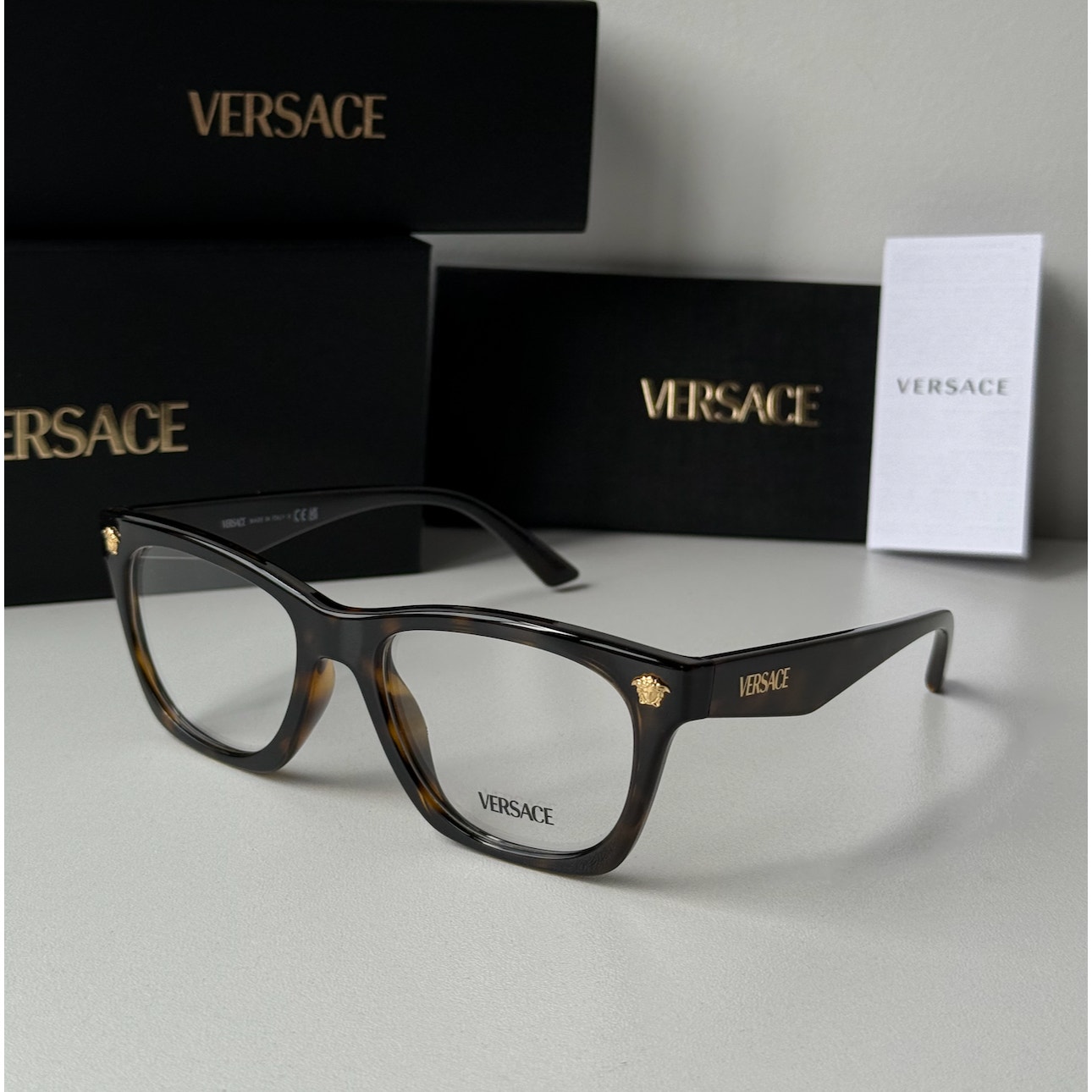 NEW Versace VE3363U Havana Brown Unisex Medusa Sunglasses