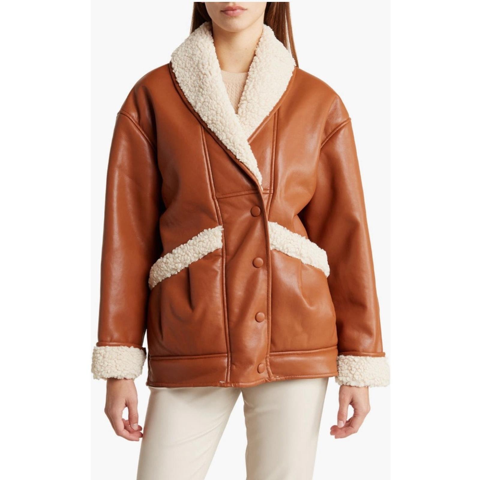 Blank NYC Faux Shearling & Faux Leather Jacket, Rainmaker Size XL New w/Tag