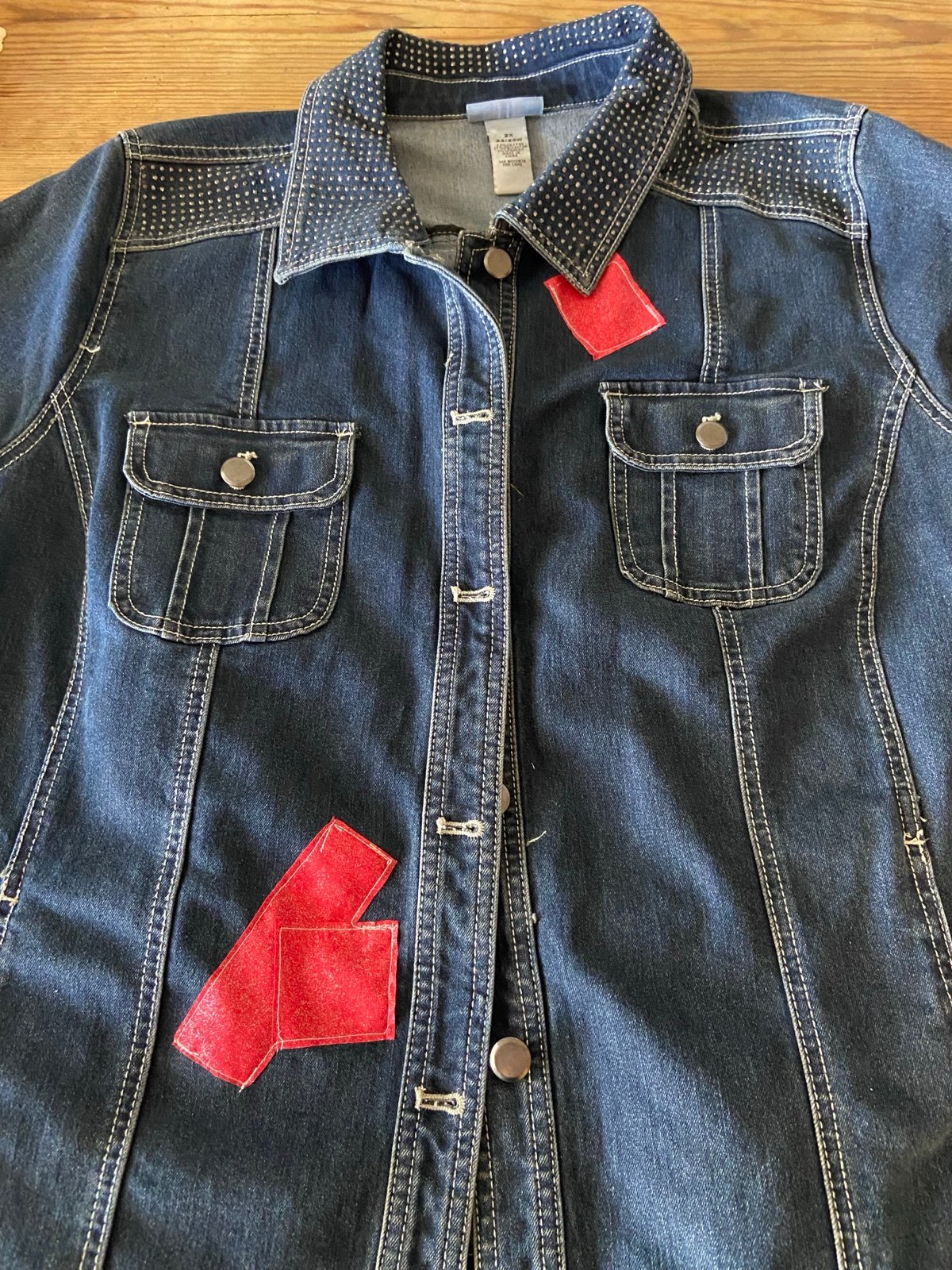 Upcycled Rolling Stones Denim Jean Jacket