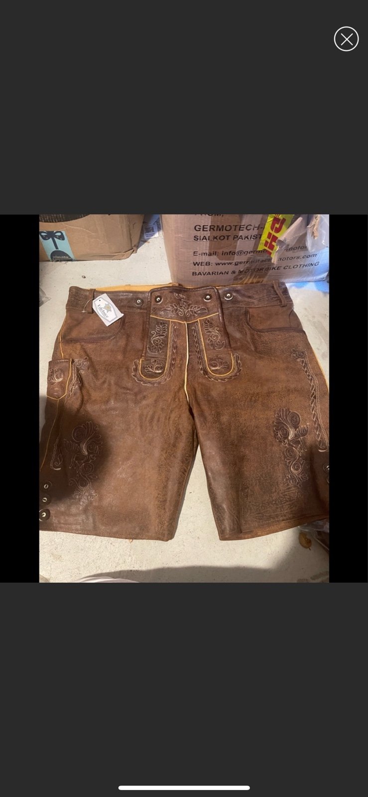 COPY - Long lederhosen chocolate color