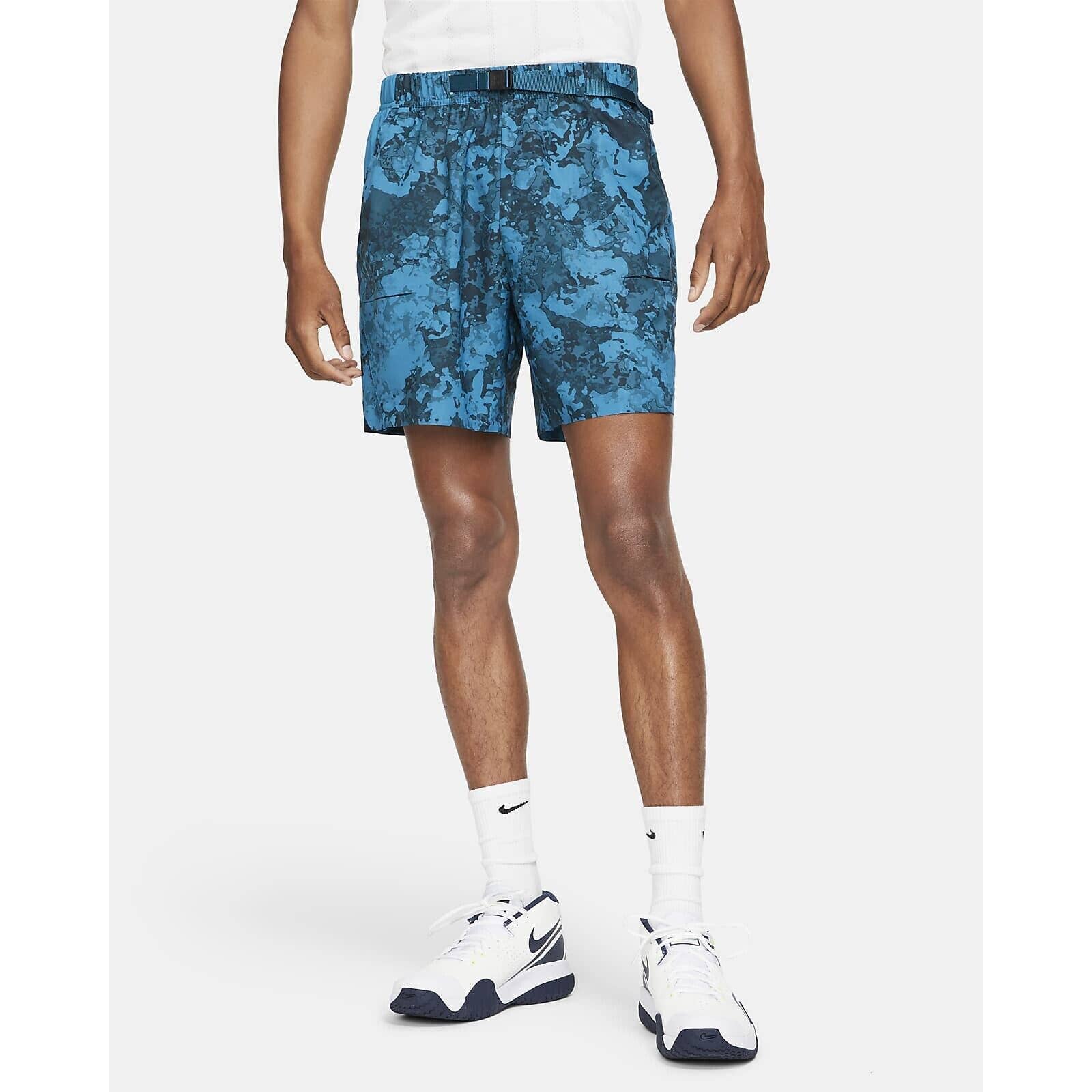 Nike men’s NikeCourt flex slam tennis shorts Green Abyss Sz Large CV2519-301