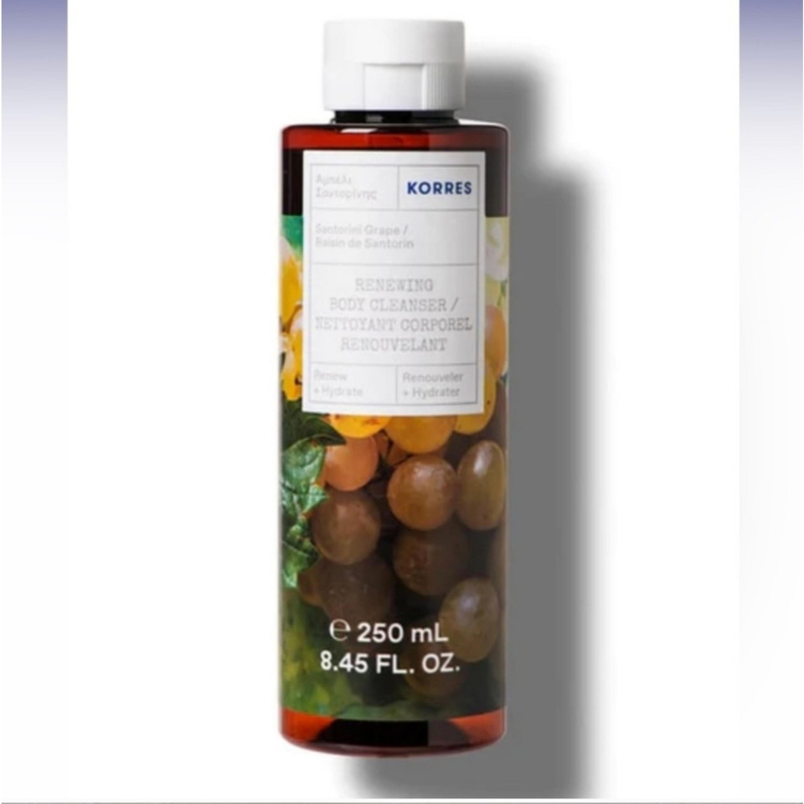 NWT Korres Santorini Grape Renewing Body Cleanser 8.45 fl. oz