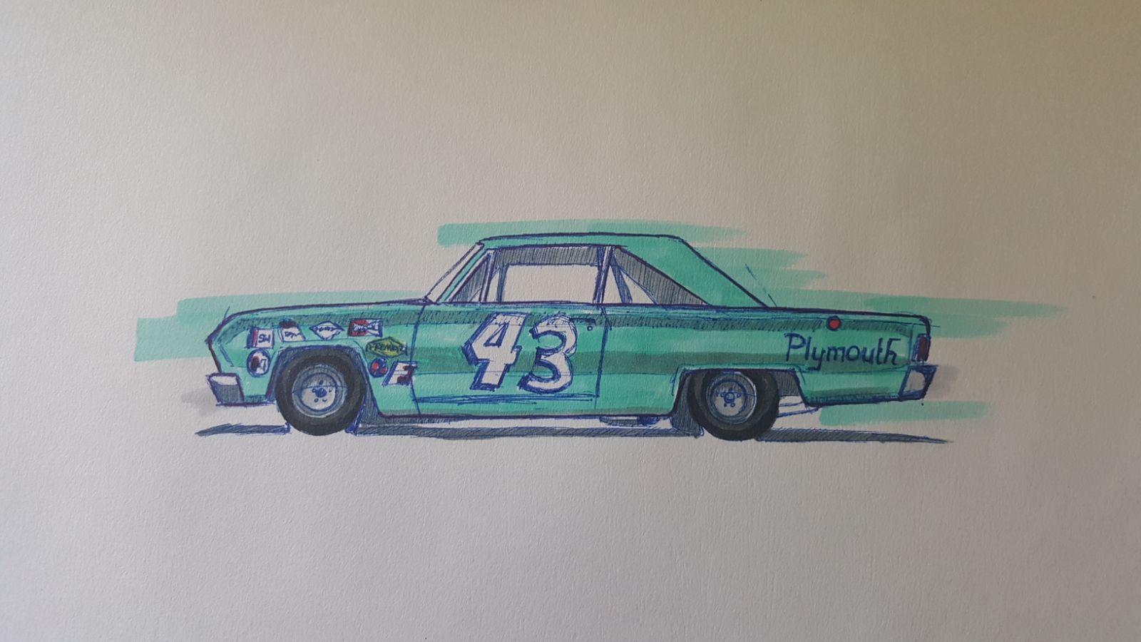 Richard Petty Belvedere Drawing