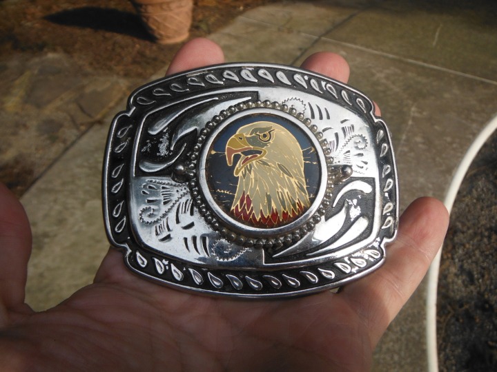 VINTAGE BALD EAGLE BELT BUCKLE