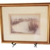 Ben Hampton 1973 Red Barn and Pond Rustic Farmhouse Style Landscape Signed Print