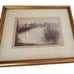 Ben Hampton 1973 Red Barn and Pond Rustic Farmhouse Style Landscape Signed Print
