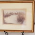 Ben Hampton 1973 Red Barn and Pond Rustic Farmhouse Style Landscape Signed Print