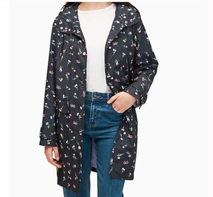 Kate Spade wild daisy floral Rain Coat