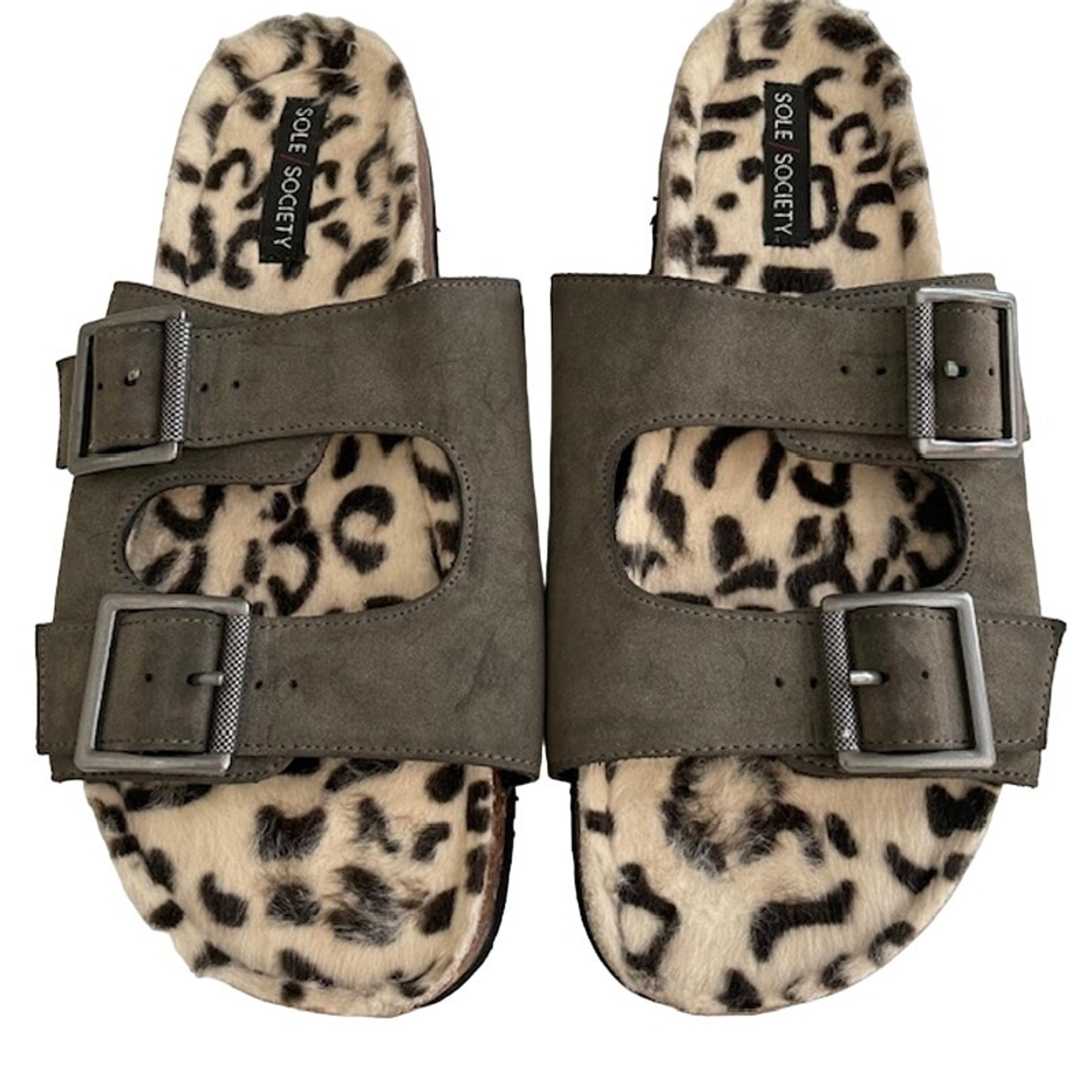 Sole Society women's man made, faux leather sandals.