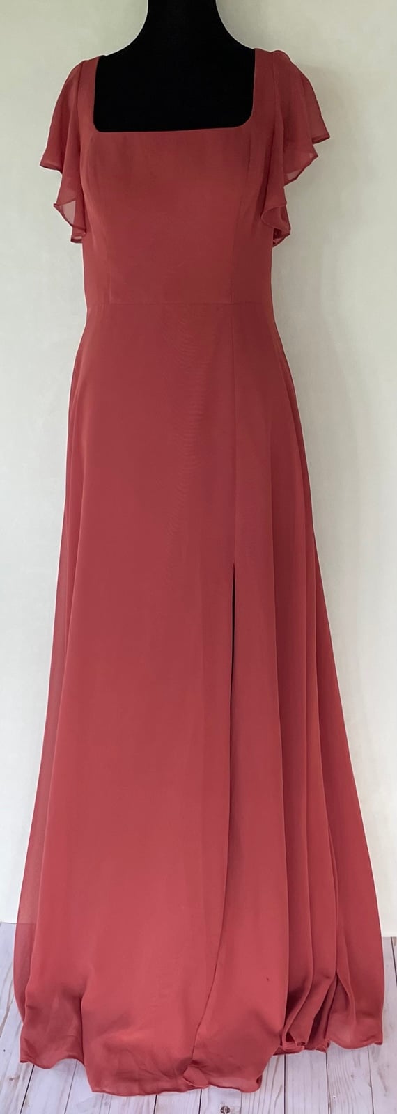 AZAZIE Formal Bridesmaid Maxi Dress 62” Long Size A12 Paprika Autumn Wedding