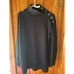 Classic Black Mock Neck Sweater Decorative Button Shoulder Detail Anthropologie