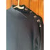 Classic Black Mock Neck Sweater Decorative Button Shoulder Detail Anthropologie