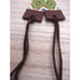 Loom Beaded Bracelet Brown, White & Orange Print