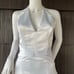 Vintage Jessica McClintock Gunne Sax Halter Tie Neck Backless White Dress Size 2