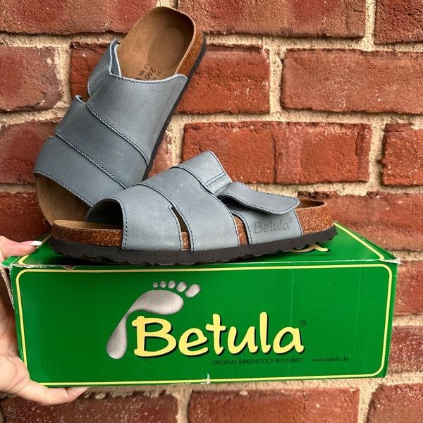birkenstock betula katharina foot bed, sandals blue women's 6 NIB