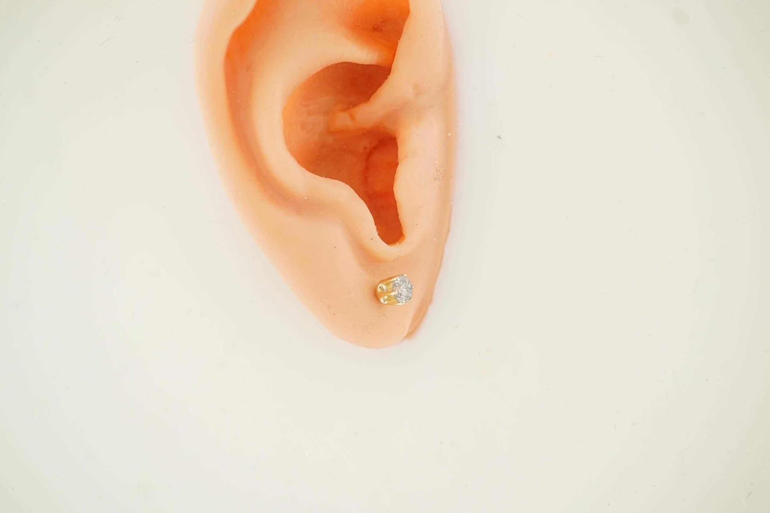 14K Yellow Gold Estate Diamond Studs #25539