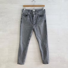Agolde Los Angeles - Pale gray lightly distressed NICO jeans, sz 30