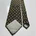 Valentino Cravatte Vintage Men's Tie Made In Italy Grey Gold 100% Silk Necktie