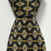 Valentino Cravatte Vintage Men's Tie Made In Italy Grey Gold 100% Silk Necktie