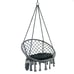 Deluxe Outdoor Macrame Hammock Hanging Chair, Cotton Multi-Color, Size 31. FDSA