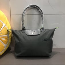 Longchamp Gray Tote Bag with Classic Shape and Sleek Material