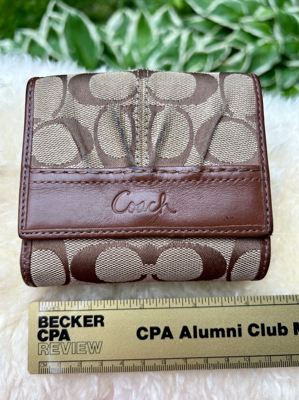 Coach signature Canvas and leather wallet