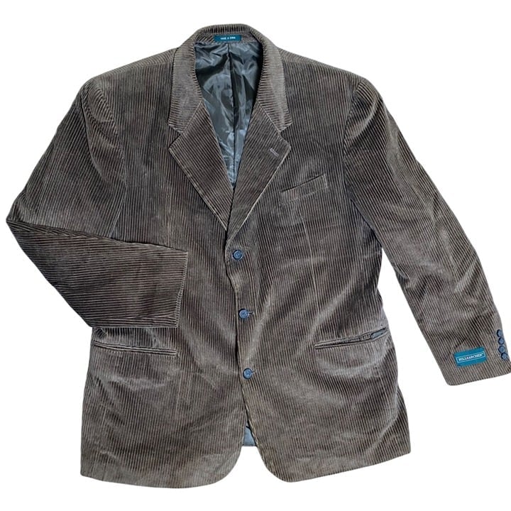 Hill & Archer Brown Corduroy Blazer Sport Jacket Mens Size 42