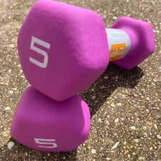 Two 5 LB Pound Hand Weights Neoprene (10