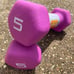 Two 5 LB Pound Hand Weights Neoprene (10
