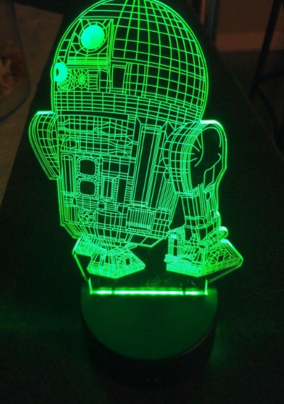 3D Star Wars Lamp 3 Patterns Night Light with Timing Remote Control and 16 Color