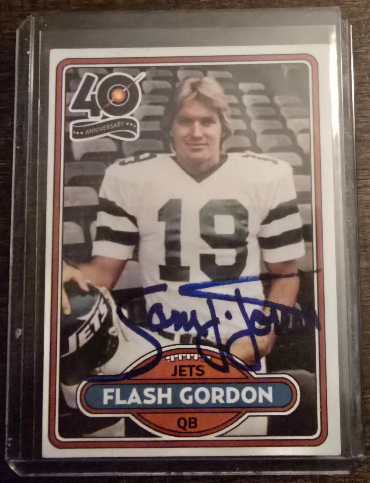 Sam J Jones signed 2016 Flash Gordon Jets card. Comes with JSA Authentication.