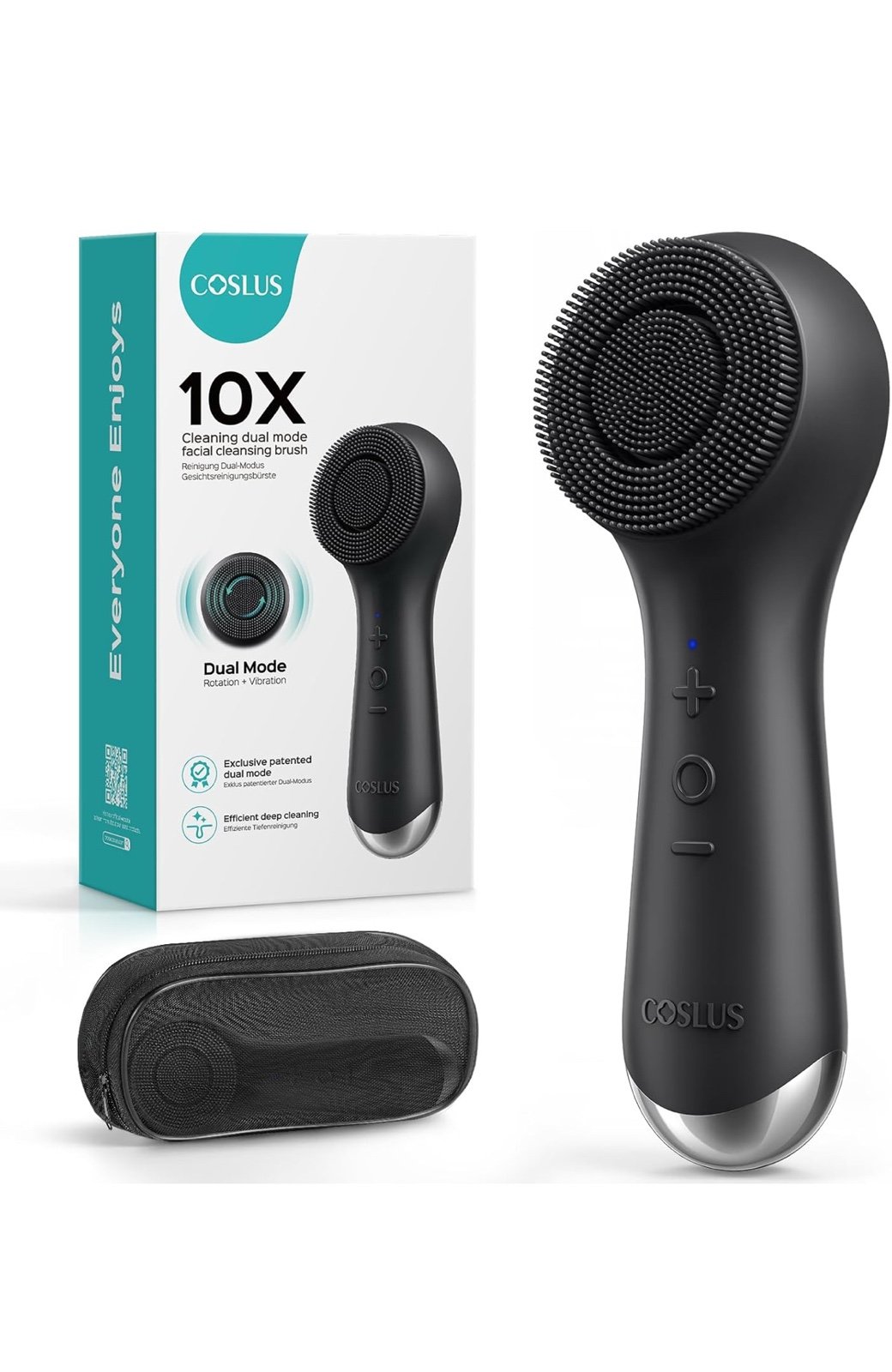 COSLUS Face Scrubber Facial Cleansing Brush: 2 in 1 Spin and Vibration Patented