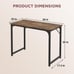39 inch Adjustable feet Computer Desk Study Writing Table