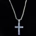 CROSS DIAMONDS CZ 18K GOLD CHAIN ITALY