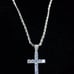 CROSS DIAMONDS CZ 18K GOLD CHAIN ITALY