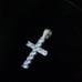 CROSS DIAMONDS CZ 18K GOLD CHAIN ITALY
