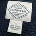 ST JOHN'S BAY Men's Large Navy Blue White Snowflake Knit Sweater 1/4 Zip Vintage