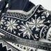 ST JOHN'S BAY Men's Large Navy Blue White Snowflake Knit Sweater 1/4 Zip Vintage