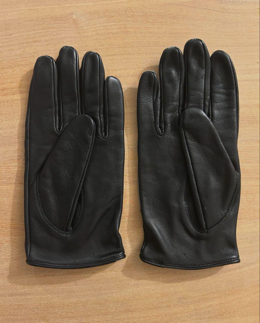 PALACE AVIREX LEATHER GLOVES BLACK L/XL Fashion Gloves