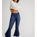Free people CRVY Last Dance Low-Rise Flare Jeans   Blue distressed size 27