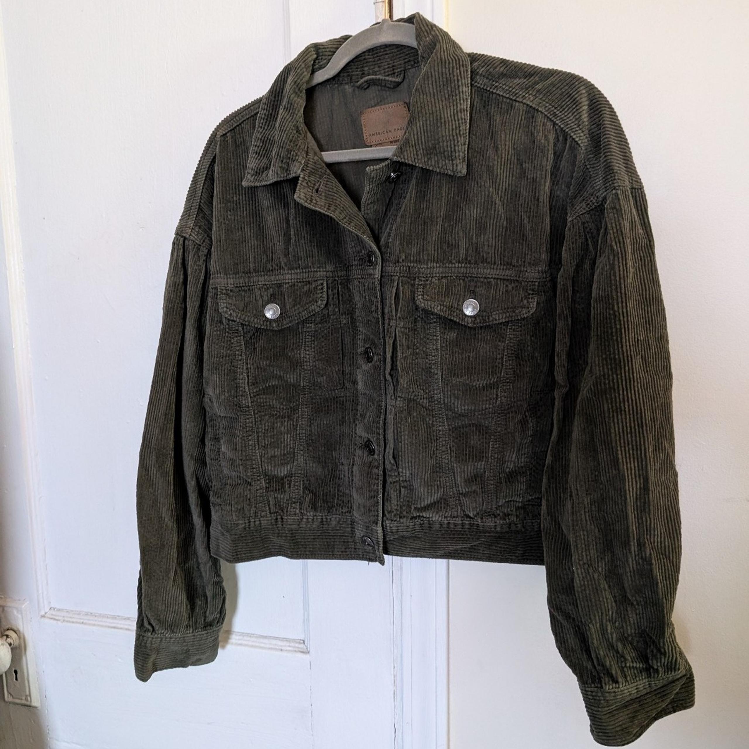 American Eagle Green Corduroy Jacket