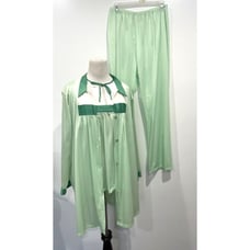 NWT Vtg Sears Women Lounge Wear 3 Piece Pajamas & Robe Set Sz L 38/40 60s 70s