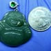 Burmese icy type A jadeite jade pendant.