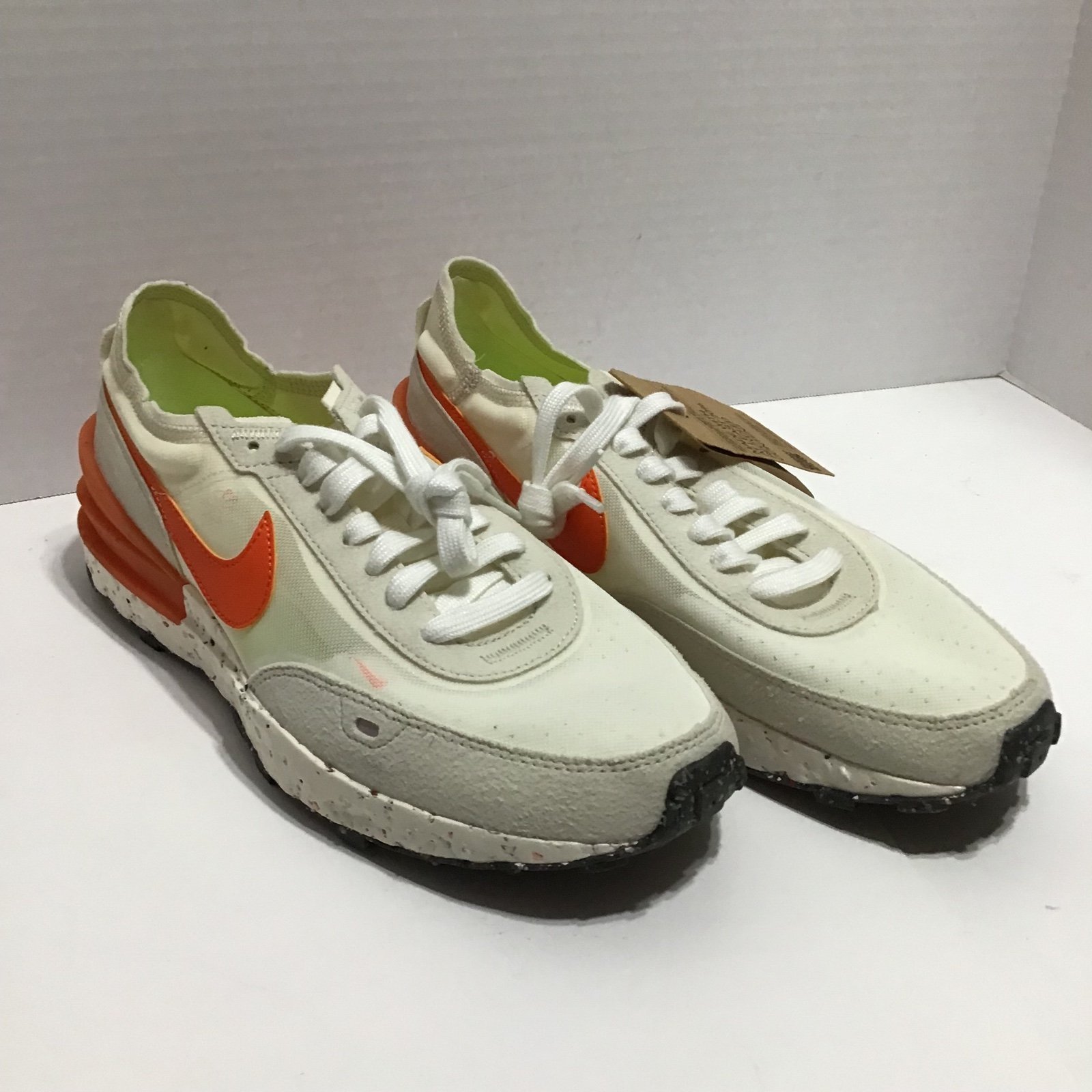 Nike waffle One Crater SE NN Unisex Mens White Orange 8.5 Womens 11 Shoes