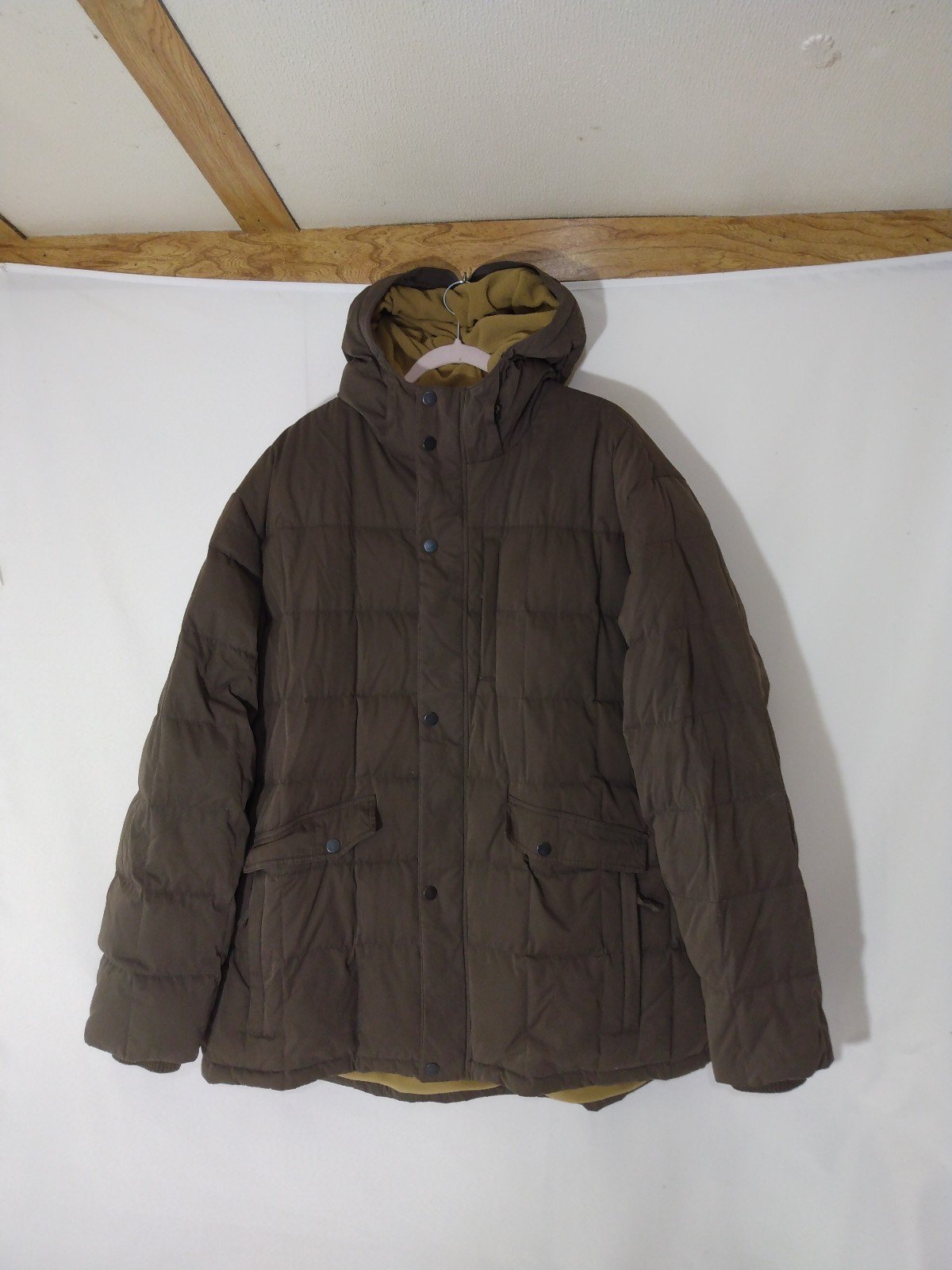 Mens Vintage Cabelas Hooded Goose Down Parka Jacket Sz 2XL Tall