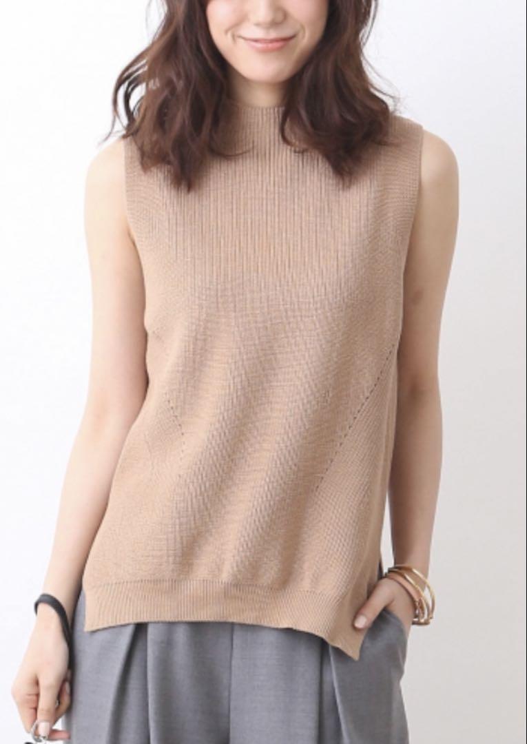Rouge vif (ルージュヴィフ) Washable Cotton Knit Vest / Free Size