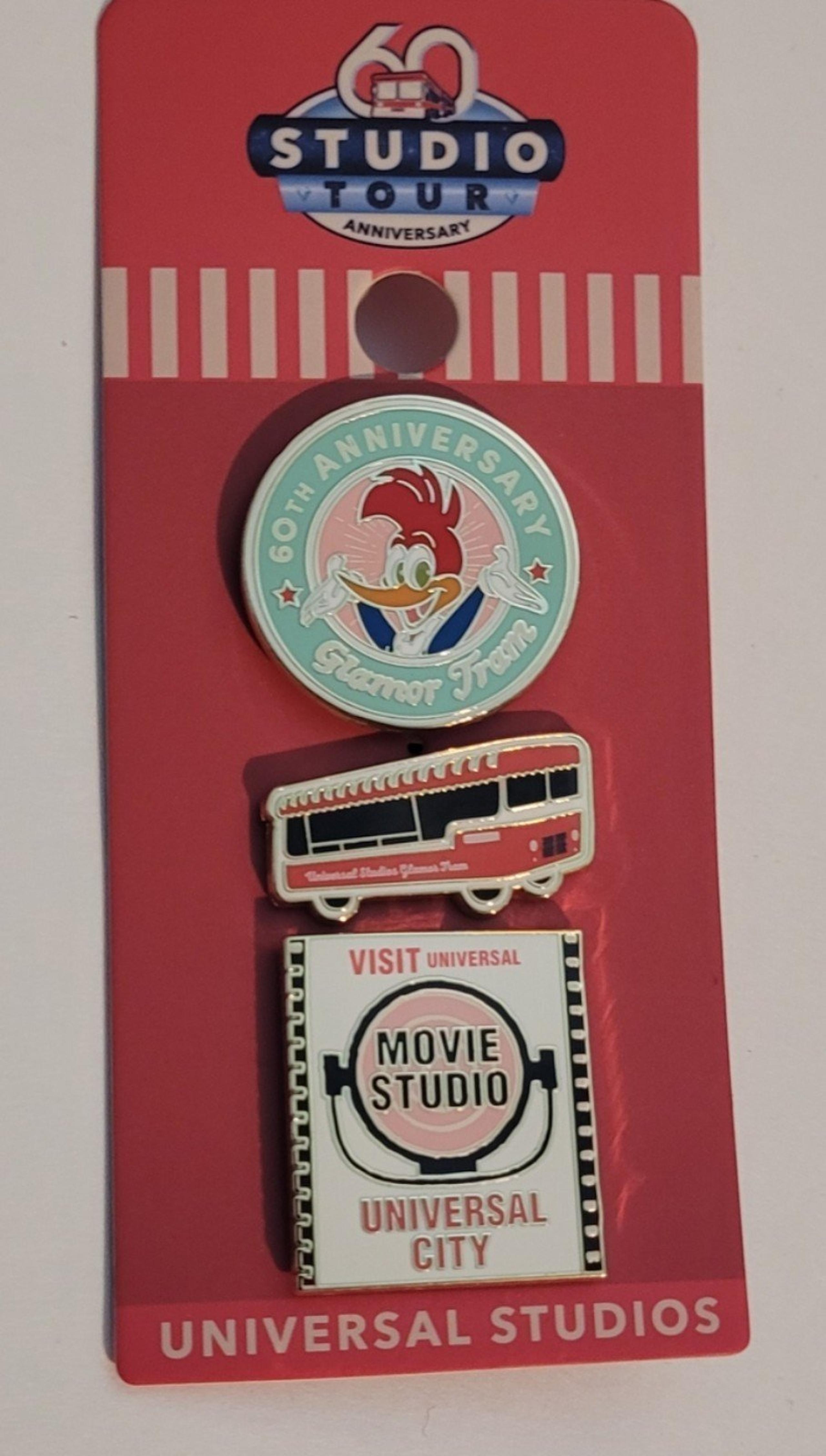 Universal Studios Hollywood 60th collectible Tour pins *NEW