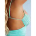 NWT Oh Polly Yuki Ruched Cutout Mini Dress Aqua UK 10/US 6